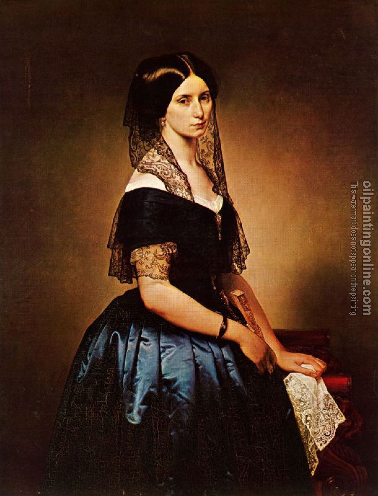 Francesco Hayez - Portrait of Antonietta Tarsis Basilico